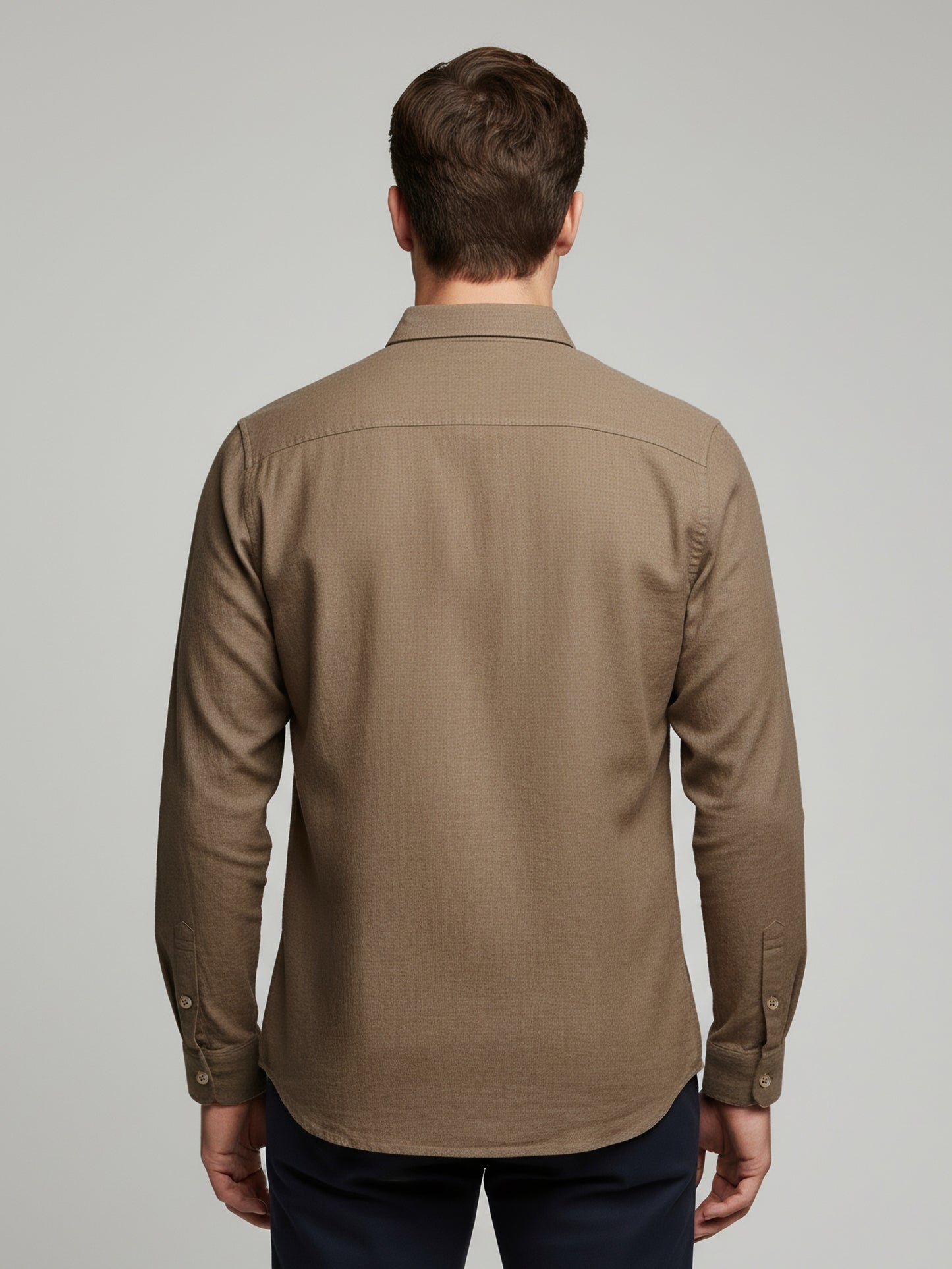 Celio* Linen Solid Men Regular Fit Brown Shirts