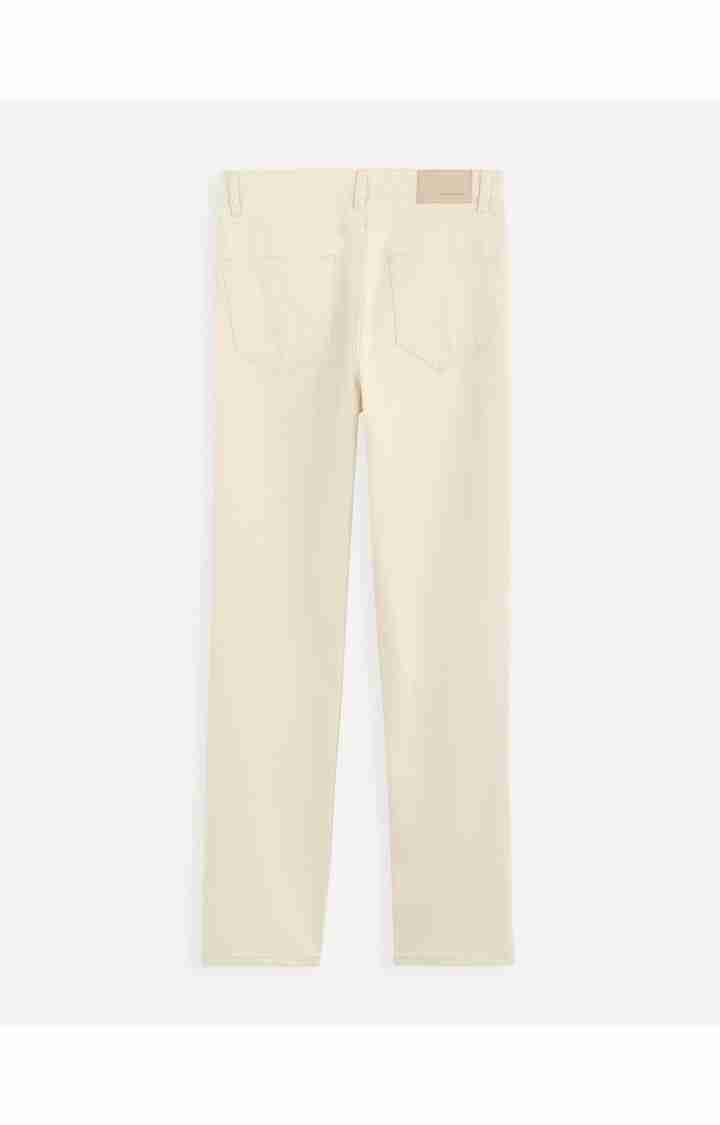 Celio* Cotton Loose Fit Beige Jean