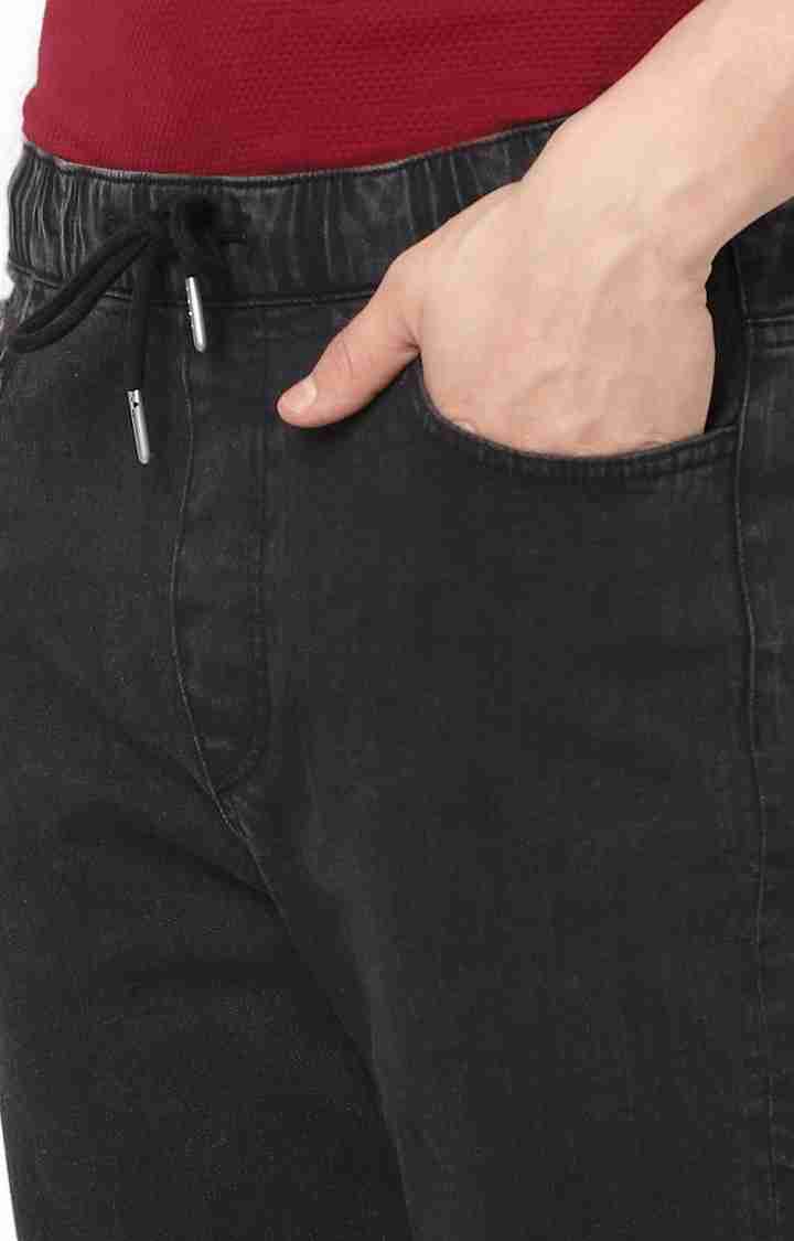 Celio* Cotton Jogger Fit Black Jean