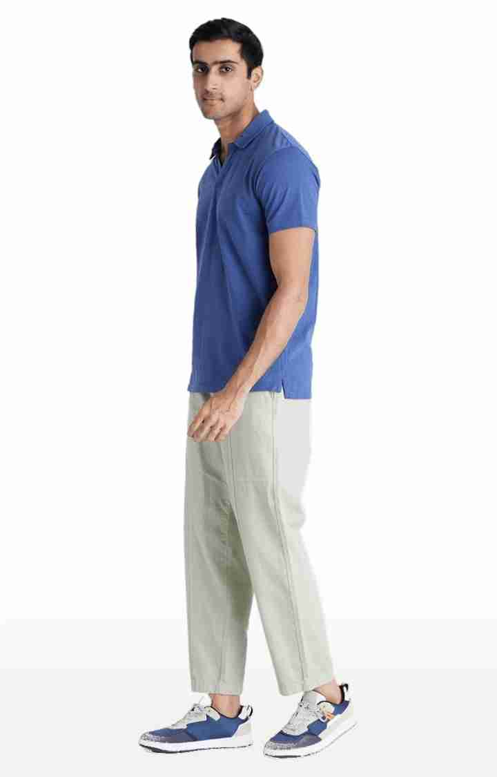 Celio* Cotton Relaxed Fit Light Green Trouser