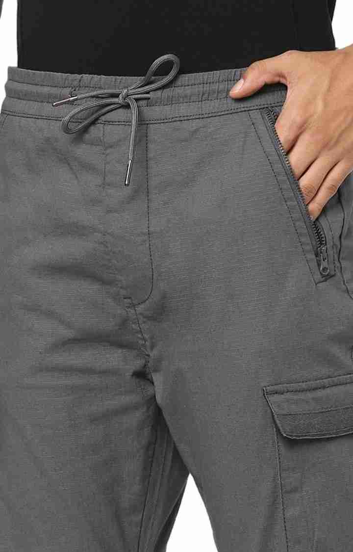 Celio* Cotton Regular Fit Grey Trouser