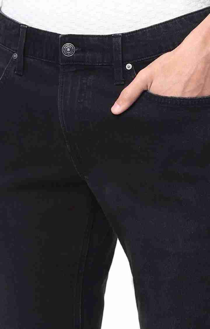 Celio* Cotton-Blend Slim Fit Black Jean