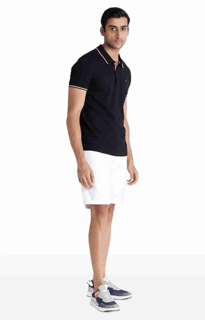 Celio* Cotton-Blend Regular Fit White Shorts