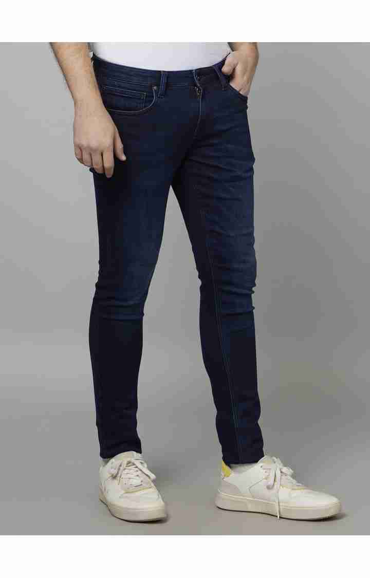 Celio* Cotton-Poly-Blend Skinny Fit Navy Blue Jean