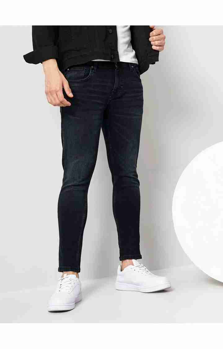 Celio* Cotton Skinny Fit Black Jean