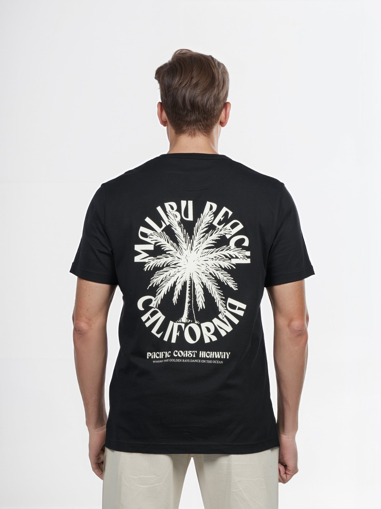 Celio* Men Black Printed Boxy Fit Cotton T-shirt