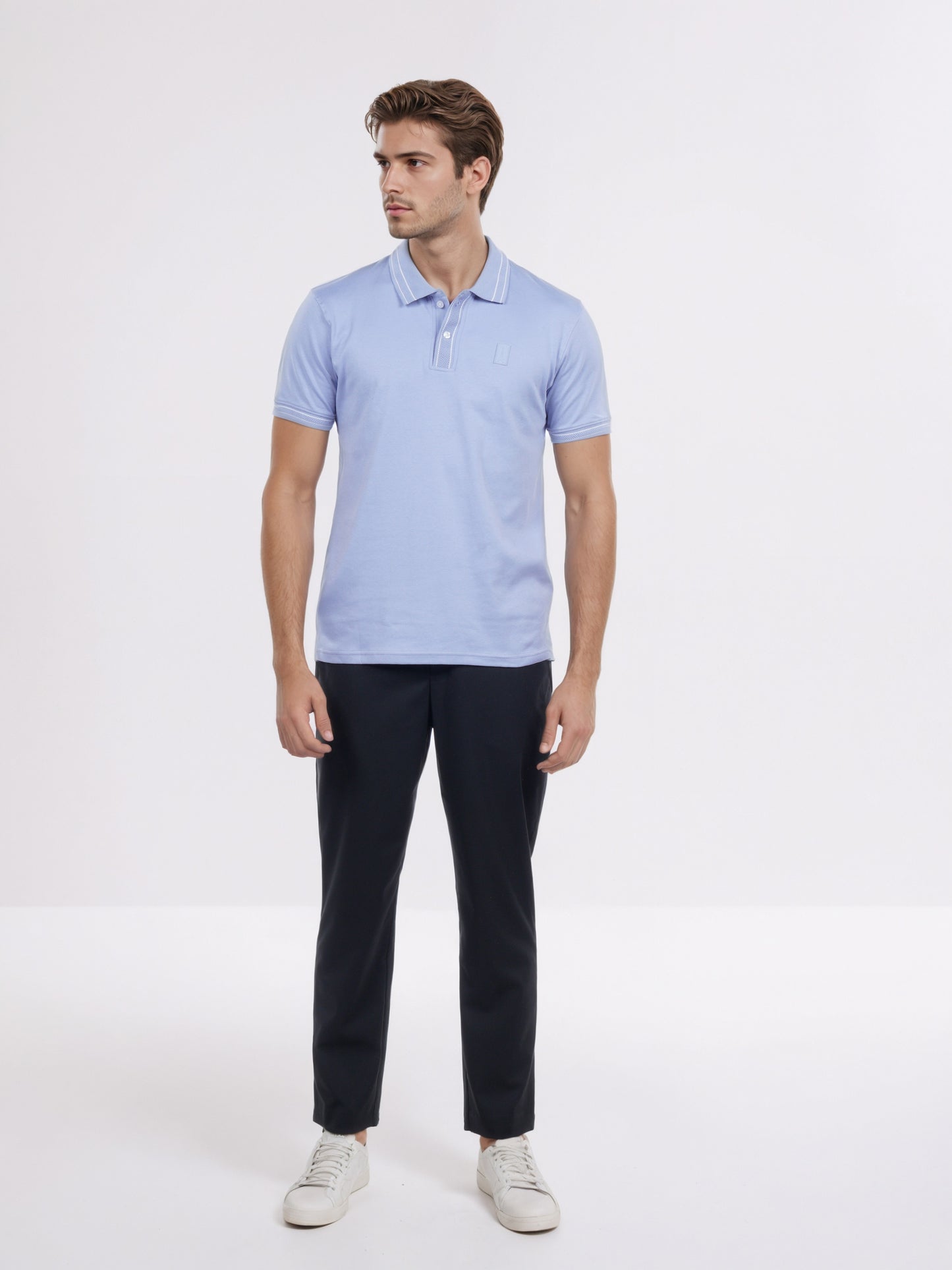 Celio* Men Lavender Solid Regular Fit Cotton T-Shirt