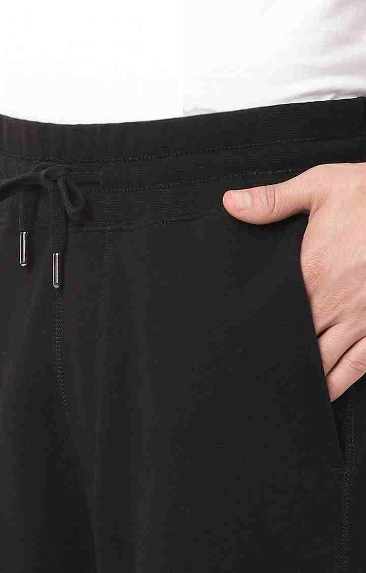 Celio* Cotton Jogger Fit Black Trouser