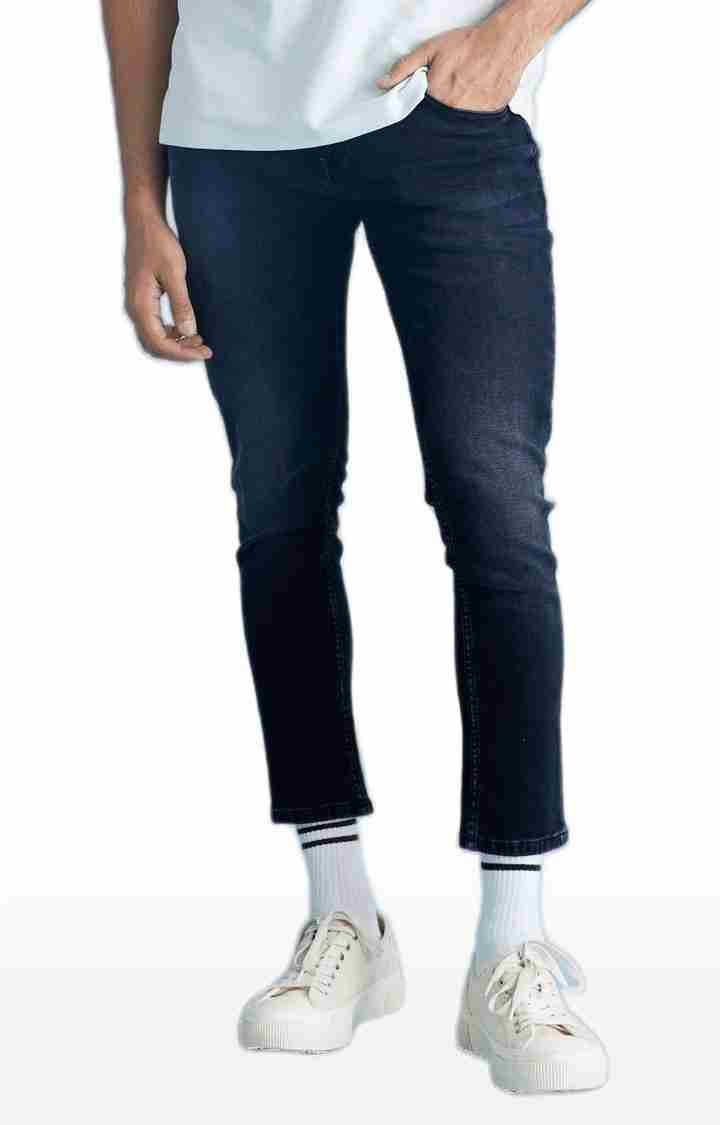 Celio* Cotton-Blend Skinny Fit Navy Blue Jean