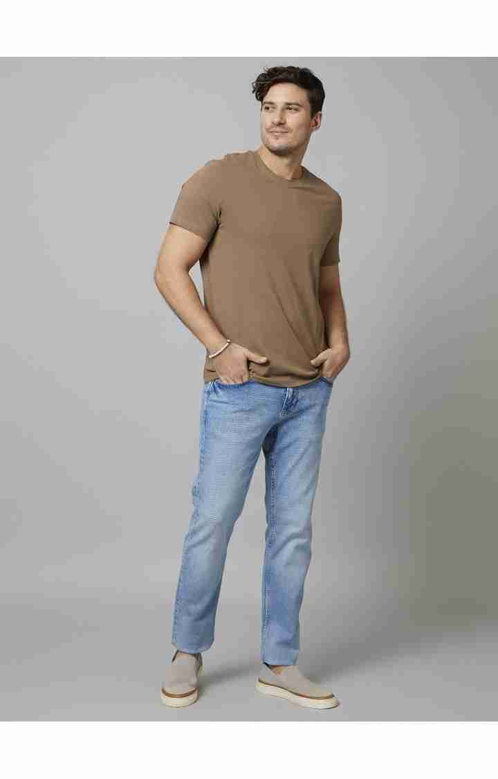 Celio* Cotton-Blend Straight Fit Blue Jean