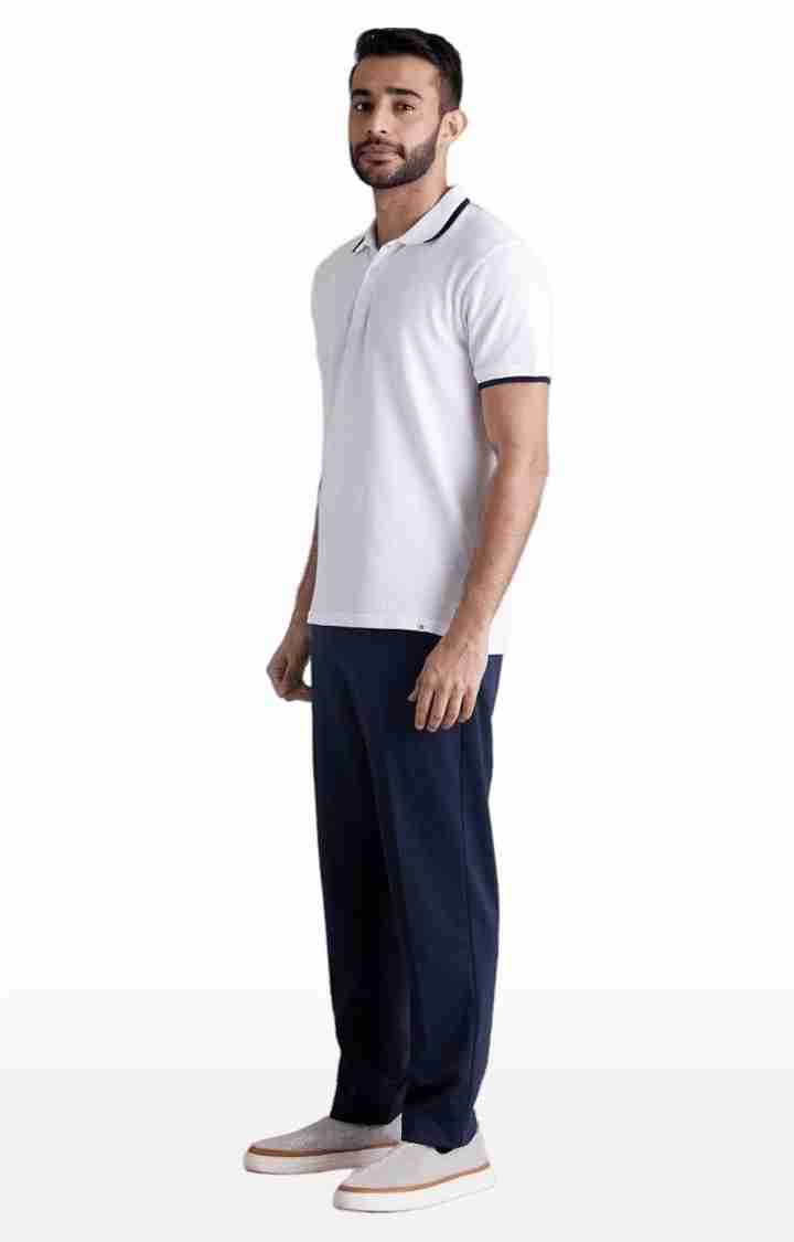 Celio* Cotton-Blend Slim Fit Blue Trackpant