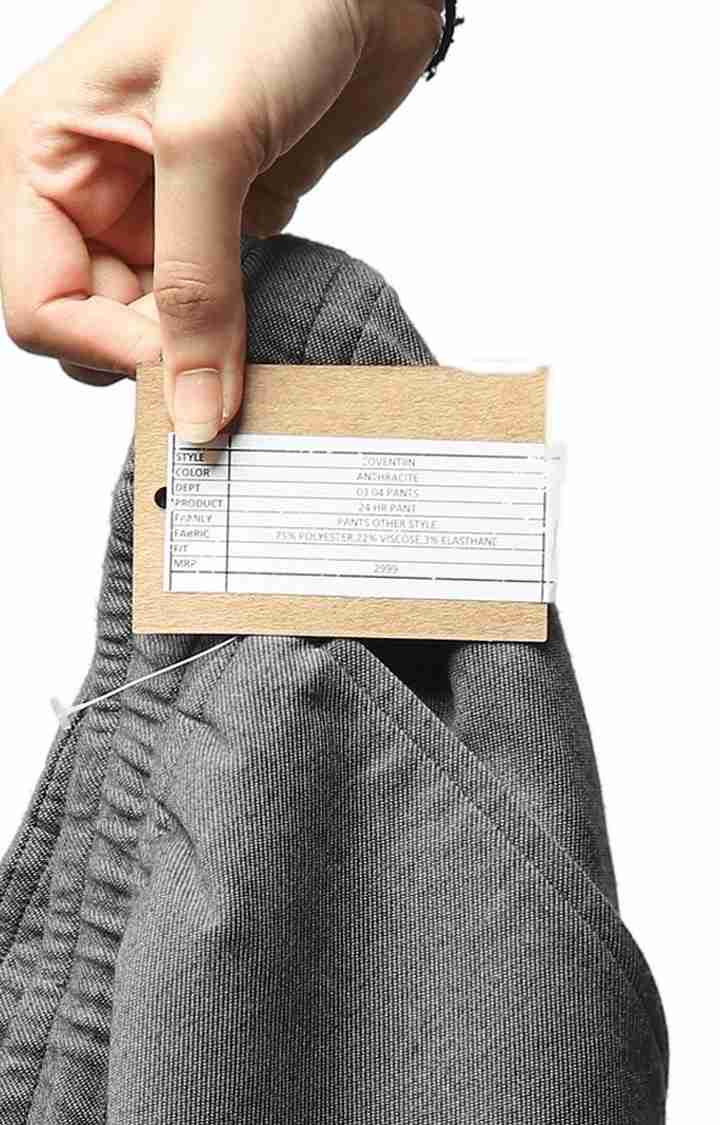 Celio* Cotton Regular Fit Grey Trouser