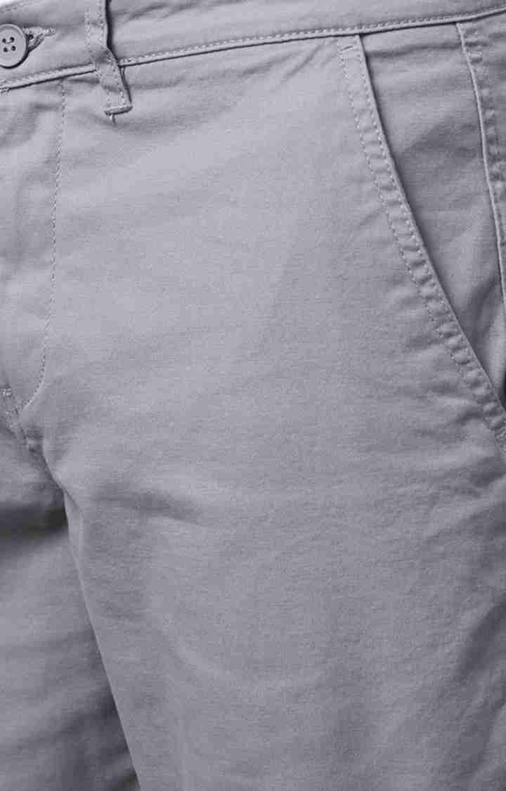 Celio* Cotton Regular Fit Grey Shorts