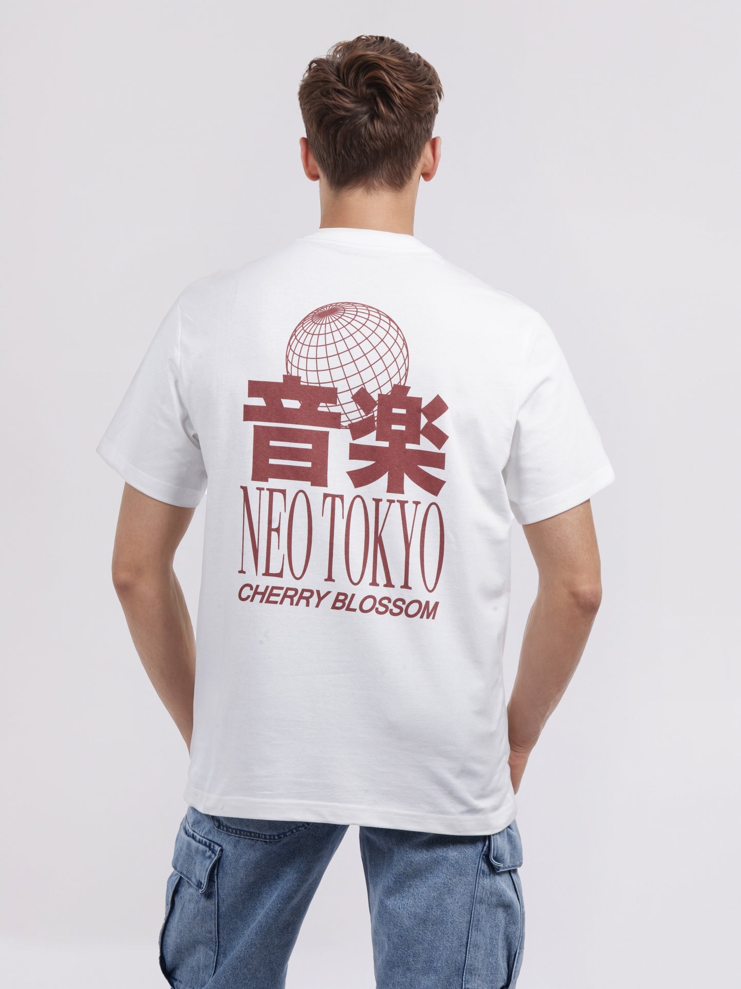 Celio* Men White Printed Boxy Cotton T-Shirt