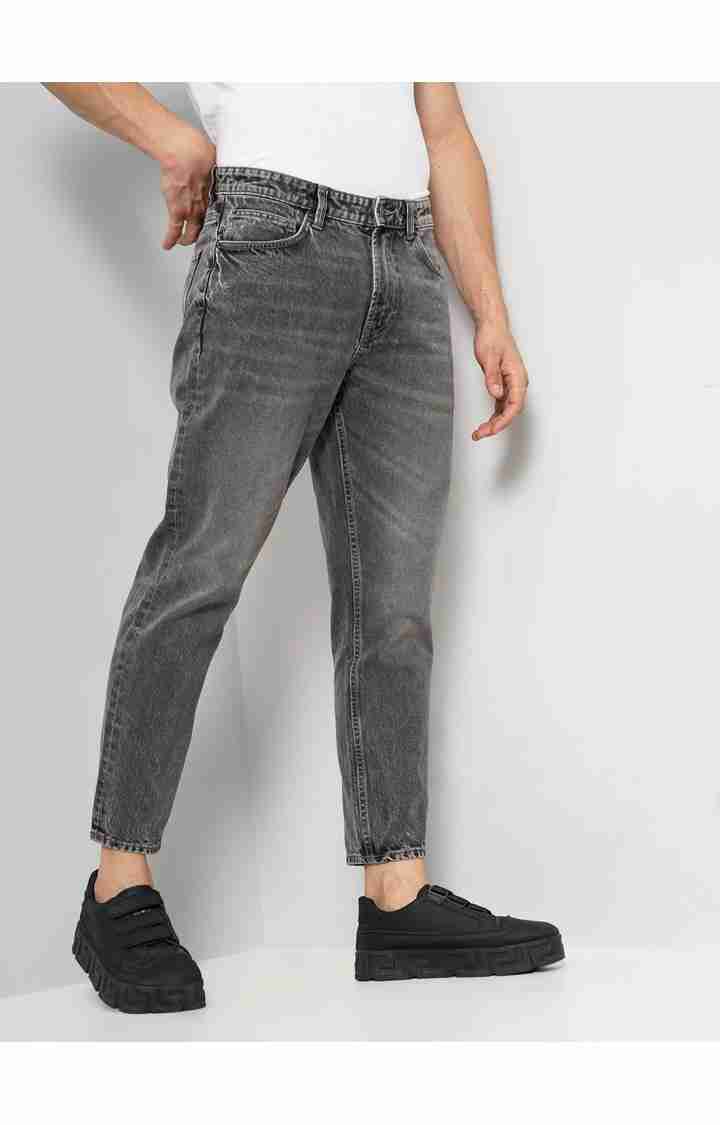 Celio* Cotton Relaxed Fit Grey Jean