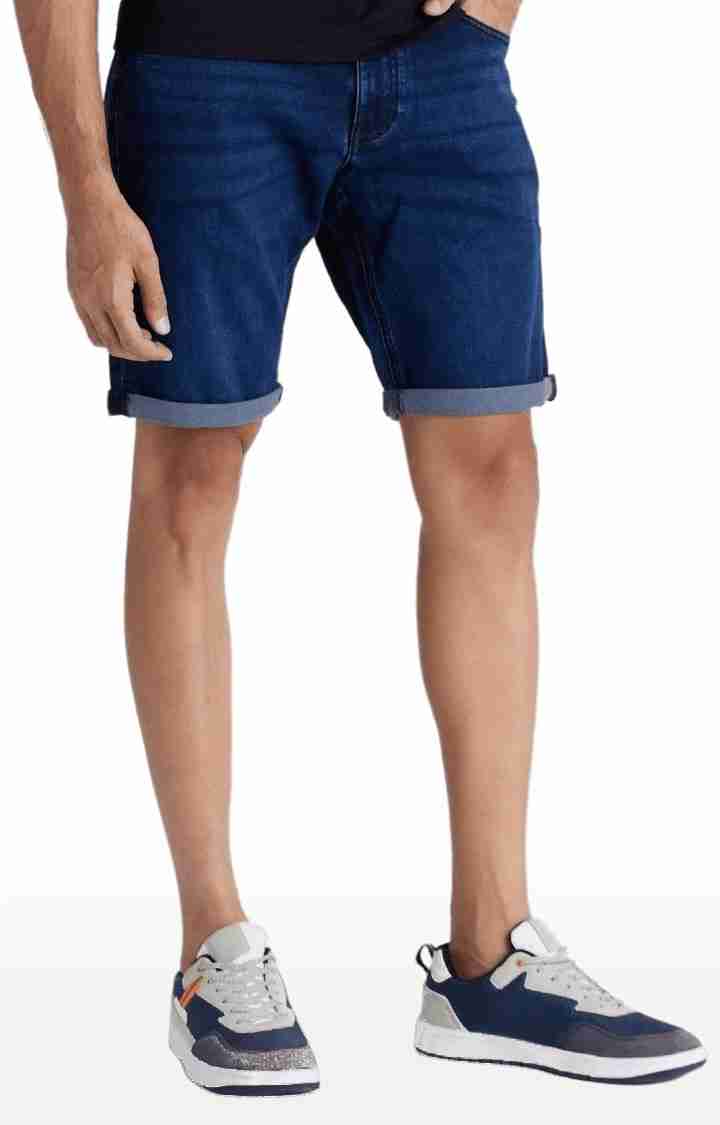 Celio* Polycotton Regular Fit Blue Shorts