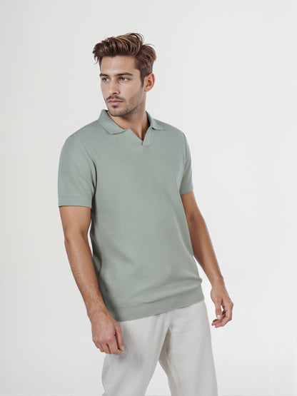 Celio* Men Green Solid Regular Fit Cotton T-Shirt