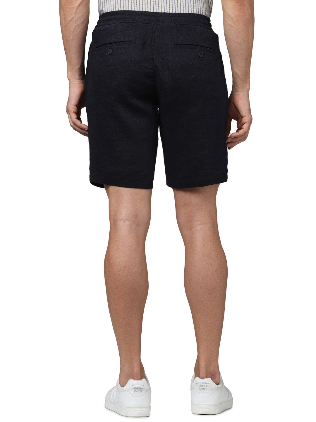 Celio* Linen Regular Fit Navy Blue Shorts