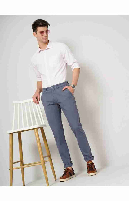 Blue Slim Fit Trousers