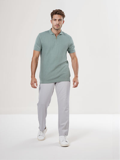 Celio* Men Green Solid Regular Fit Cotton T-Shirt