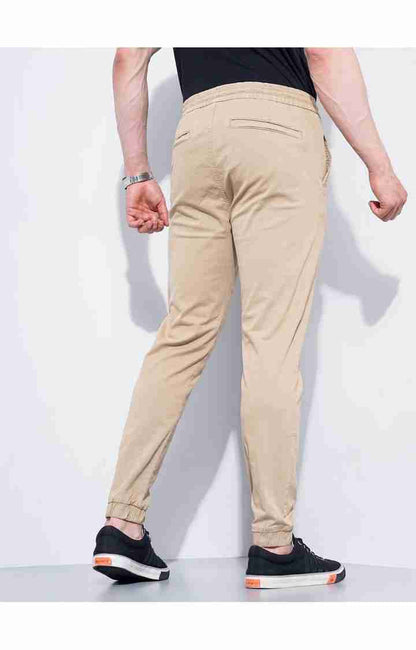 Beige Slim Fit Trousers