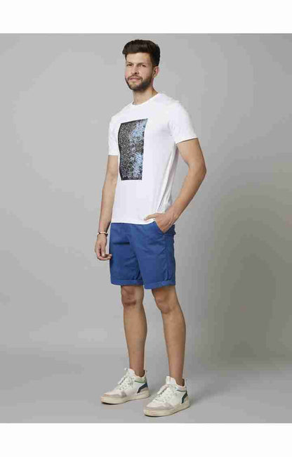 Blue Regular Fit Shorts