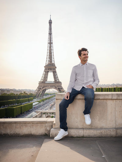 Celio* Solid Regular Fit Cotton White Shirt