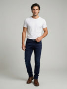 Celio Mens Blue Dobby Slim Fit Cotton Jeans