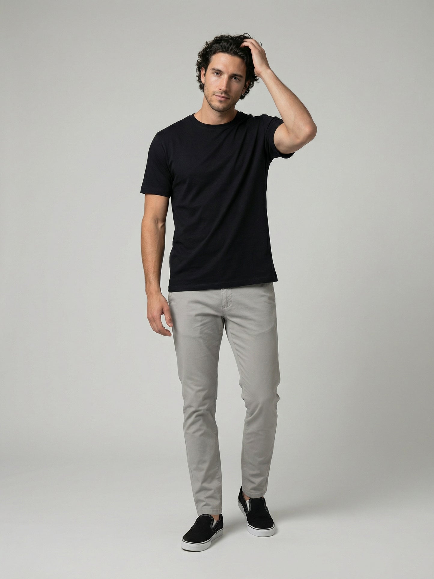 Celio Mens Black Solid Slim Fit Cotton T-Shirts
