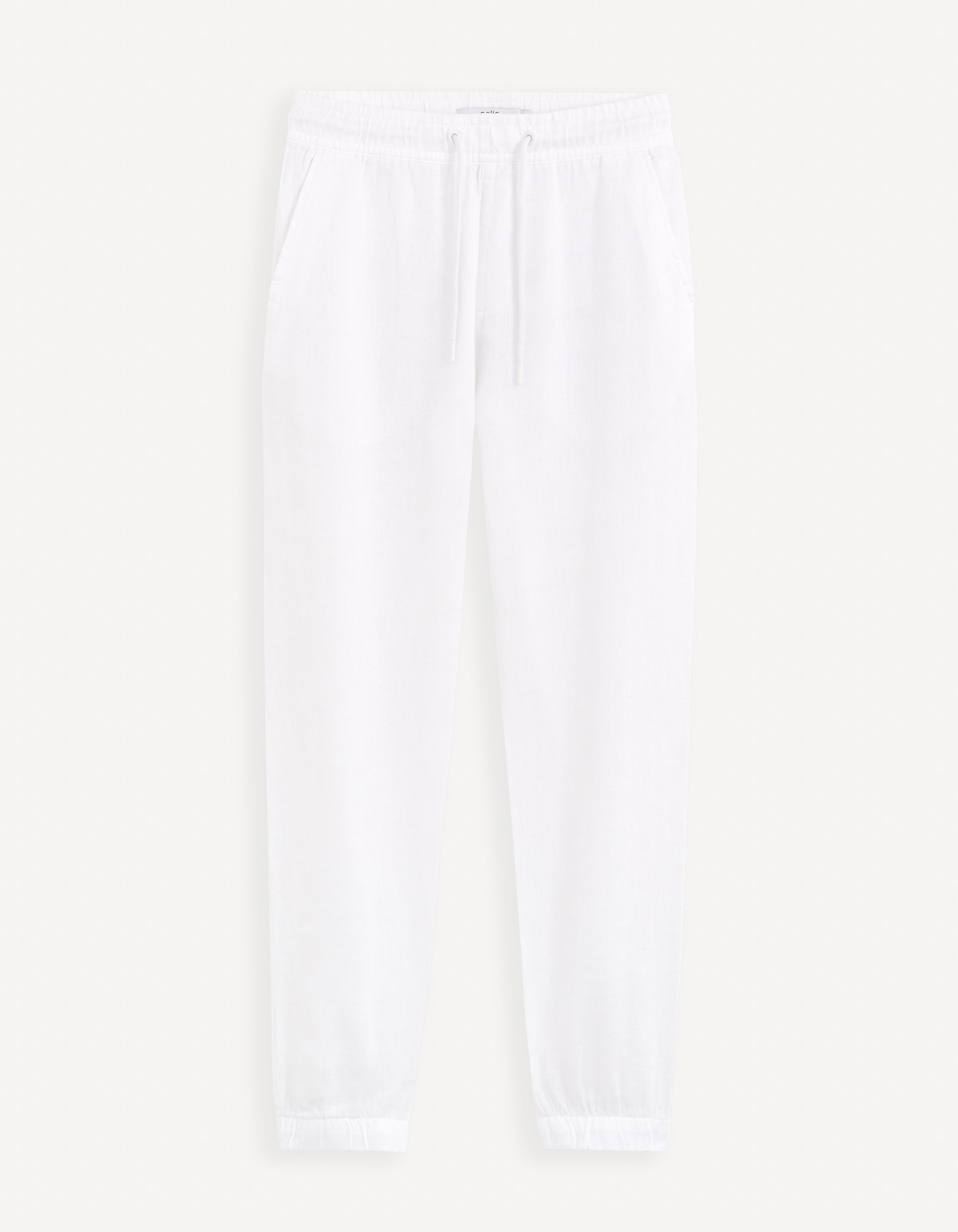 White Regular Fit Trousers