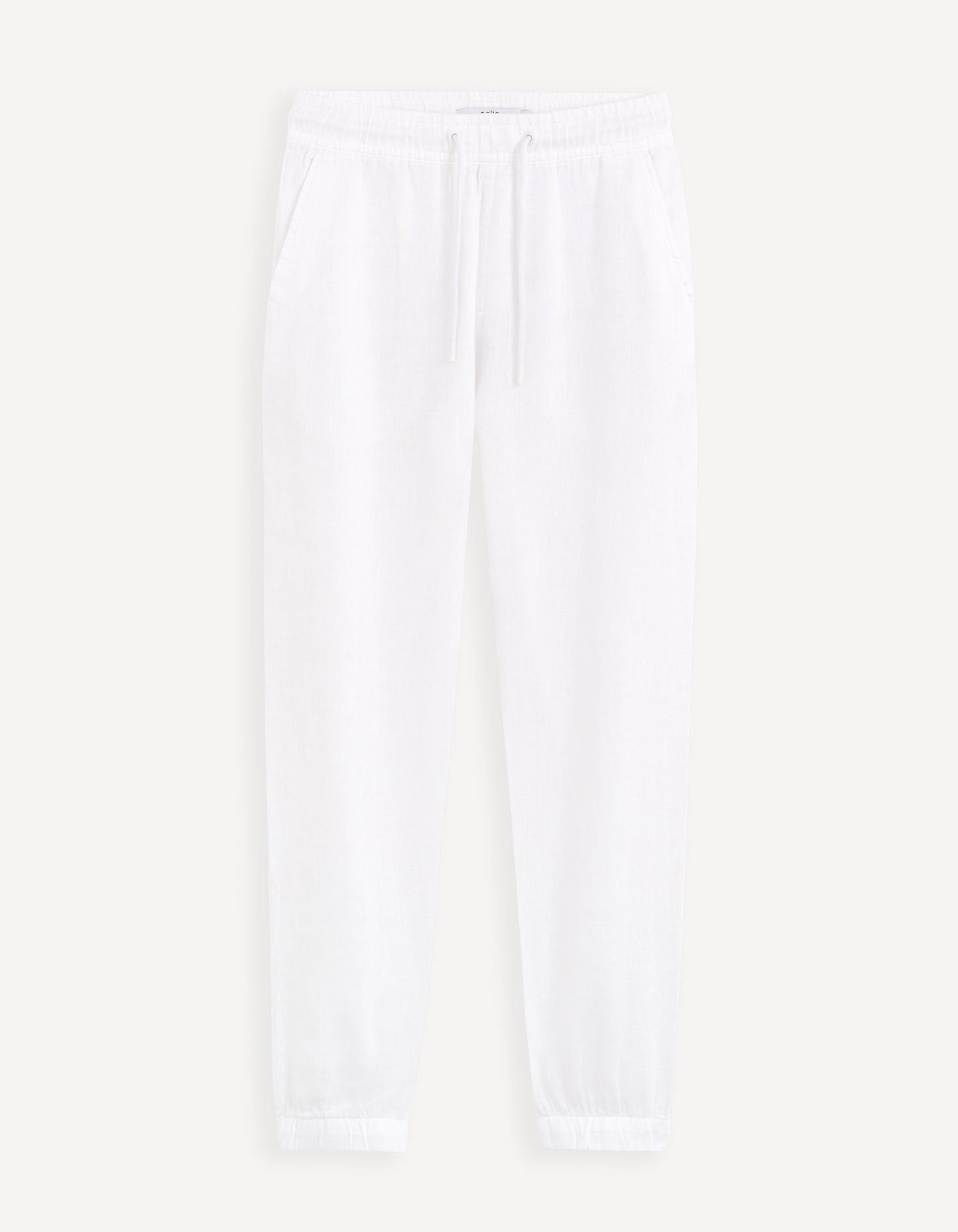 White Regular Fit Trousers