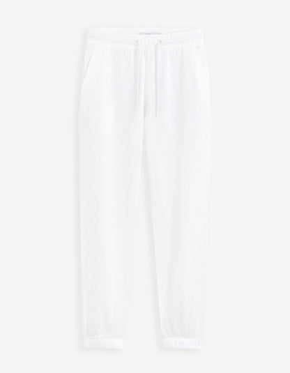 White Regular Fit Trousers