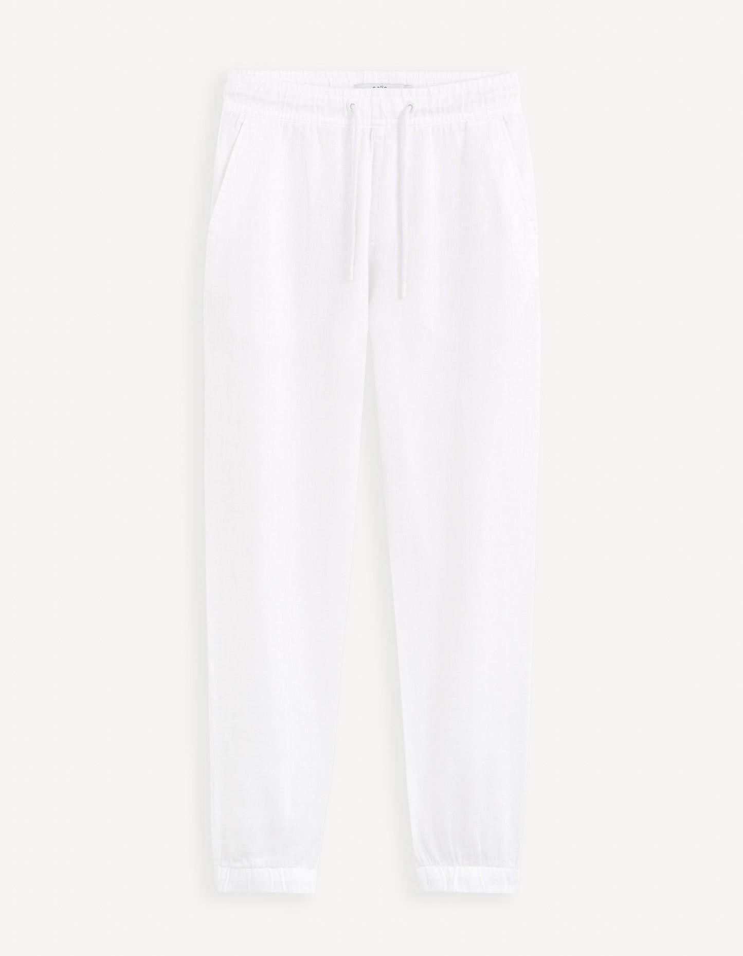 White Linen Regular Fit Jogger