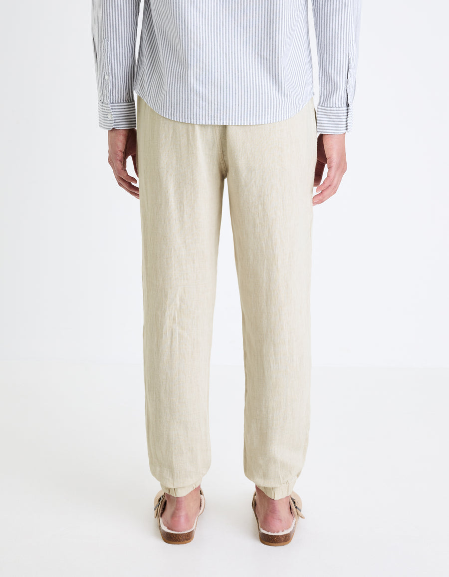 Slim Fit Trousers - Natural