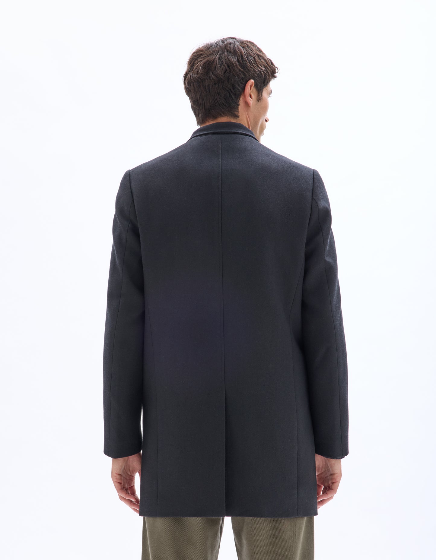 Regular Fit Poly-Cotton Solid High Neck Jackets