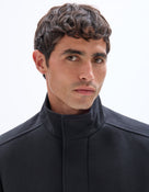 Regular Fit Poly-Cotton Solid High Neck Jackets