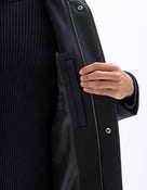 Regular Fit Poly-Cotton Solid High Neck Jackets