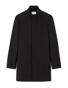 Regular Fit Poly-Cotton Solid High Neck Jackets