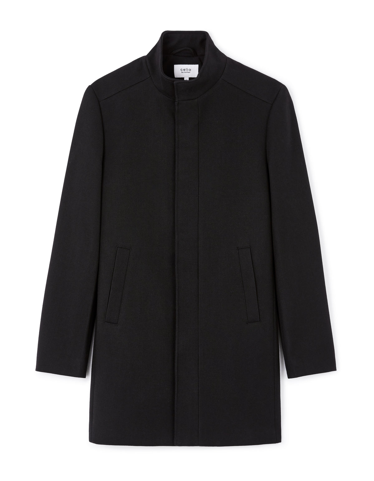 Regular Fit Poly-Cotton Solid High Neck Jackets