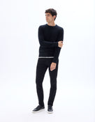 Regular Fit 100% Cashmere Solid Crew Neck Sweaters