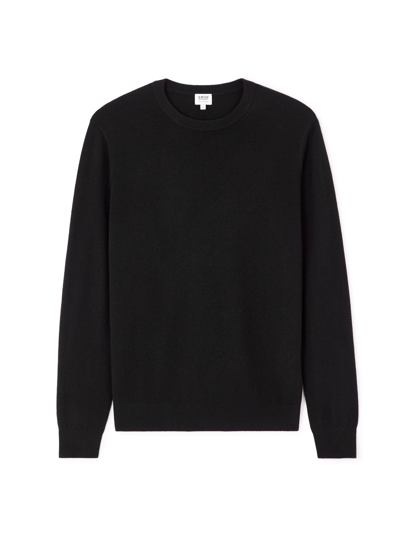 Regular Fit 100% Cashmere Solid Crew Neck Sweaters