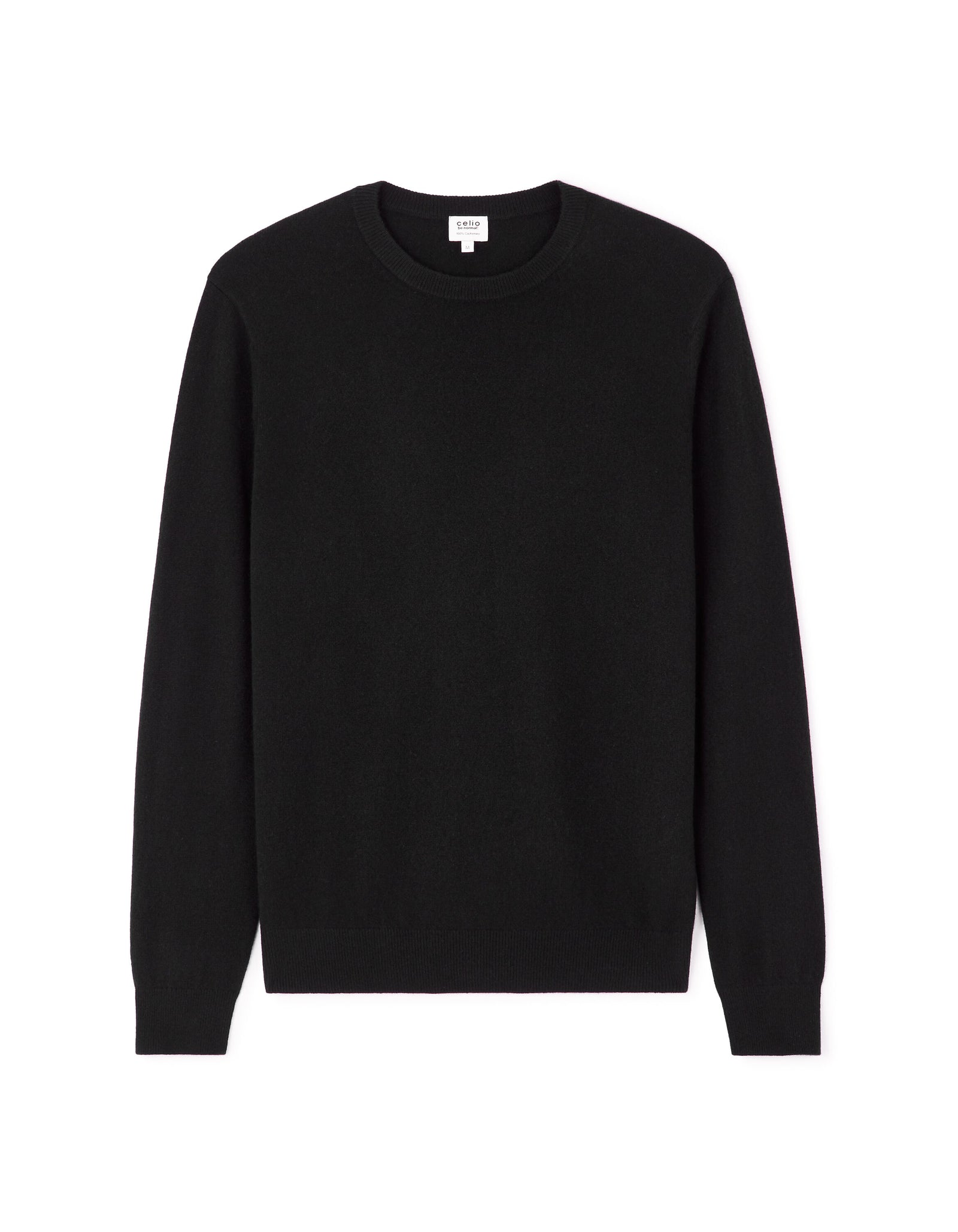 Regular Fit 100% Cashmere Solid Crew Neck Sweaters