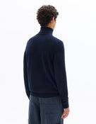 Straight Fit 100% Cashmere Solid High Neck Sweaters