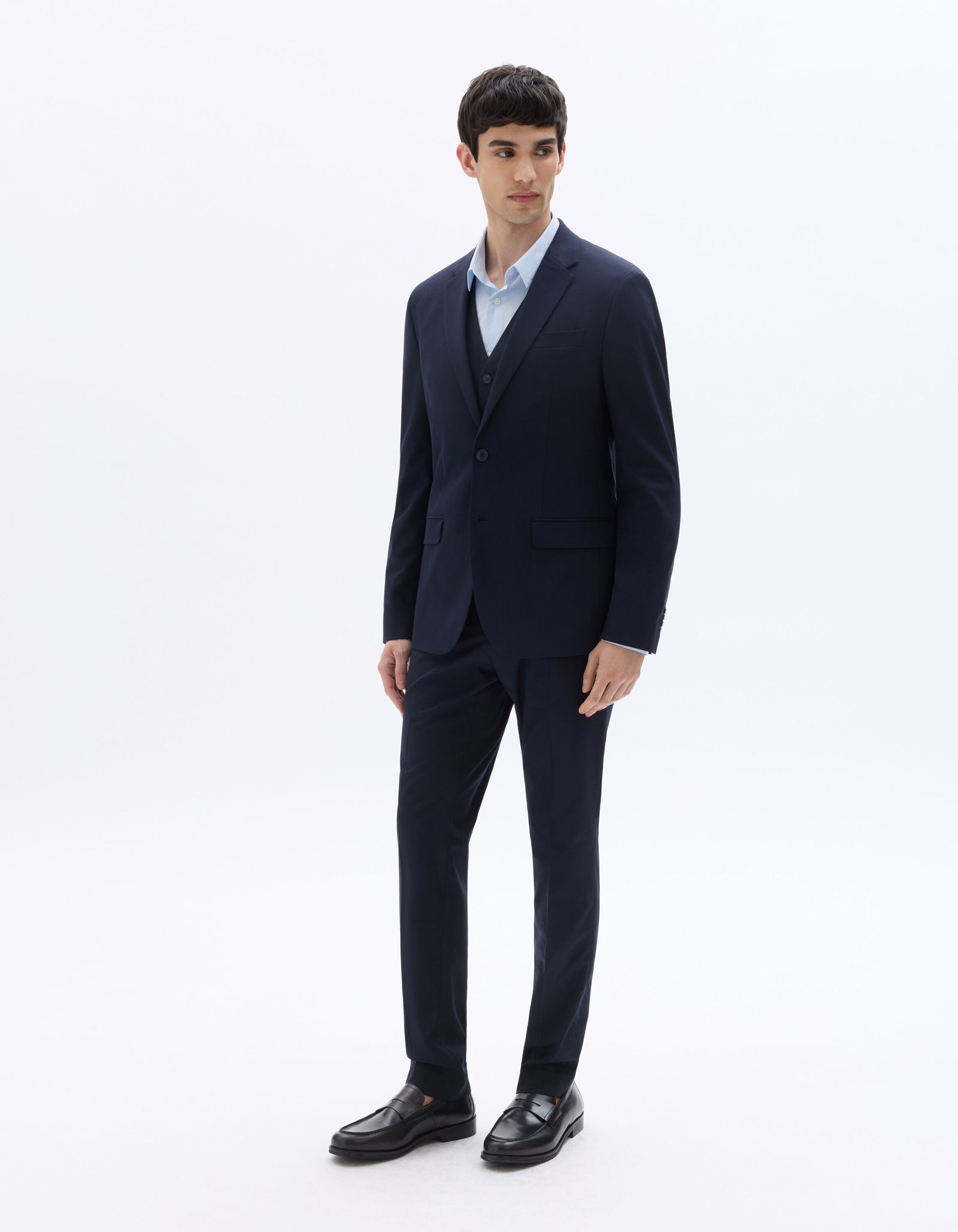 Celio* Slim Fit Workwear Shirt-Light Blue