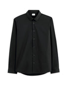 Celio Men Black Solid Slim Fit Cotton Shirts