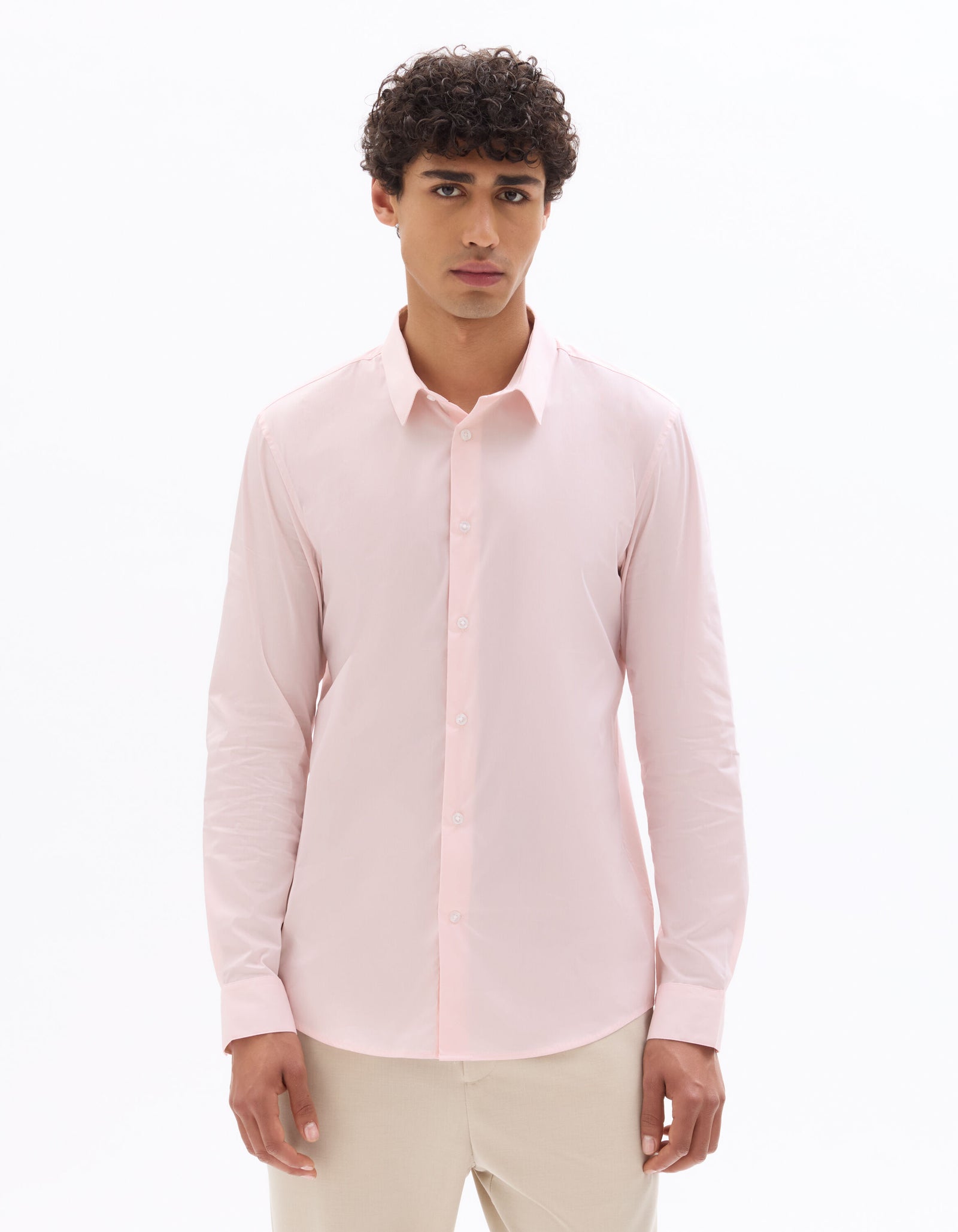 Celio* Men Slim Fit Cotton Shirt-Pink