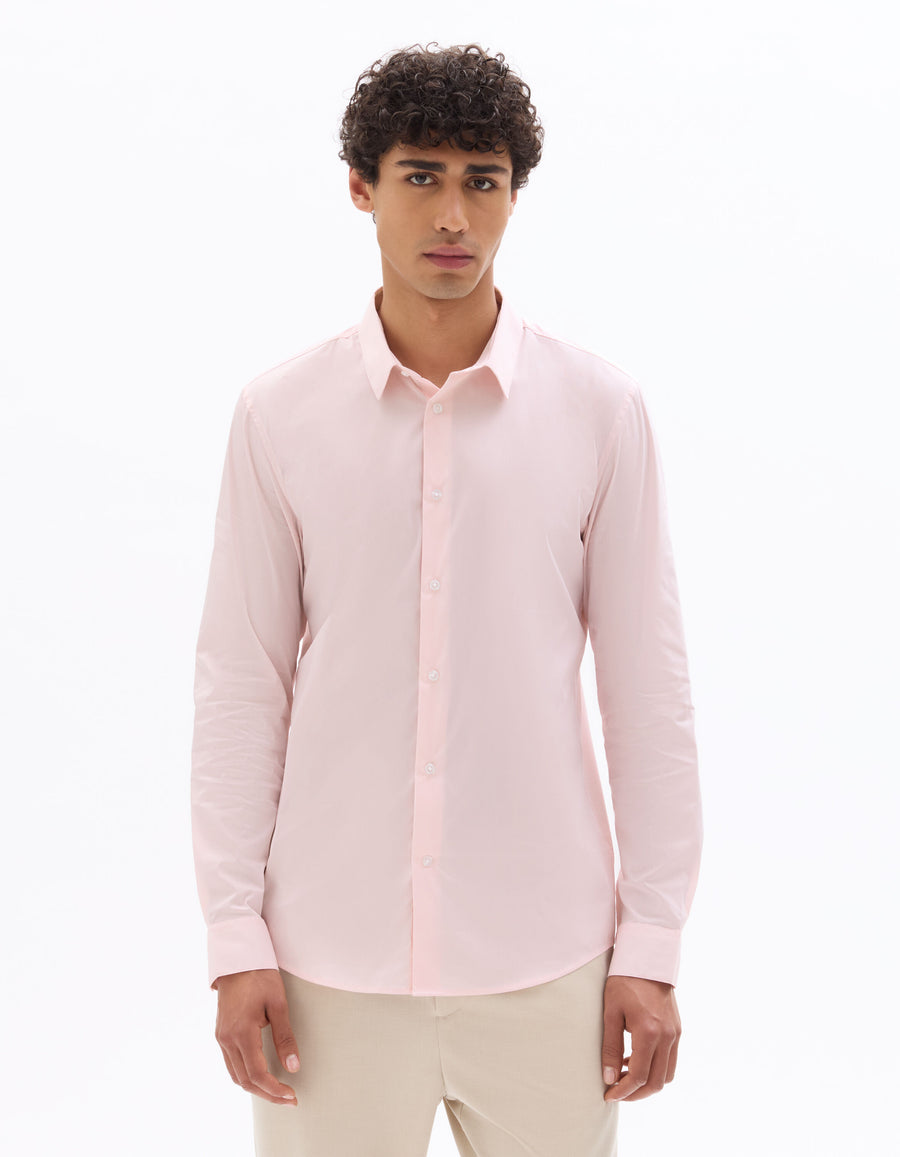 Celio* Men Slim Fit Cotton Shirt-Pink