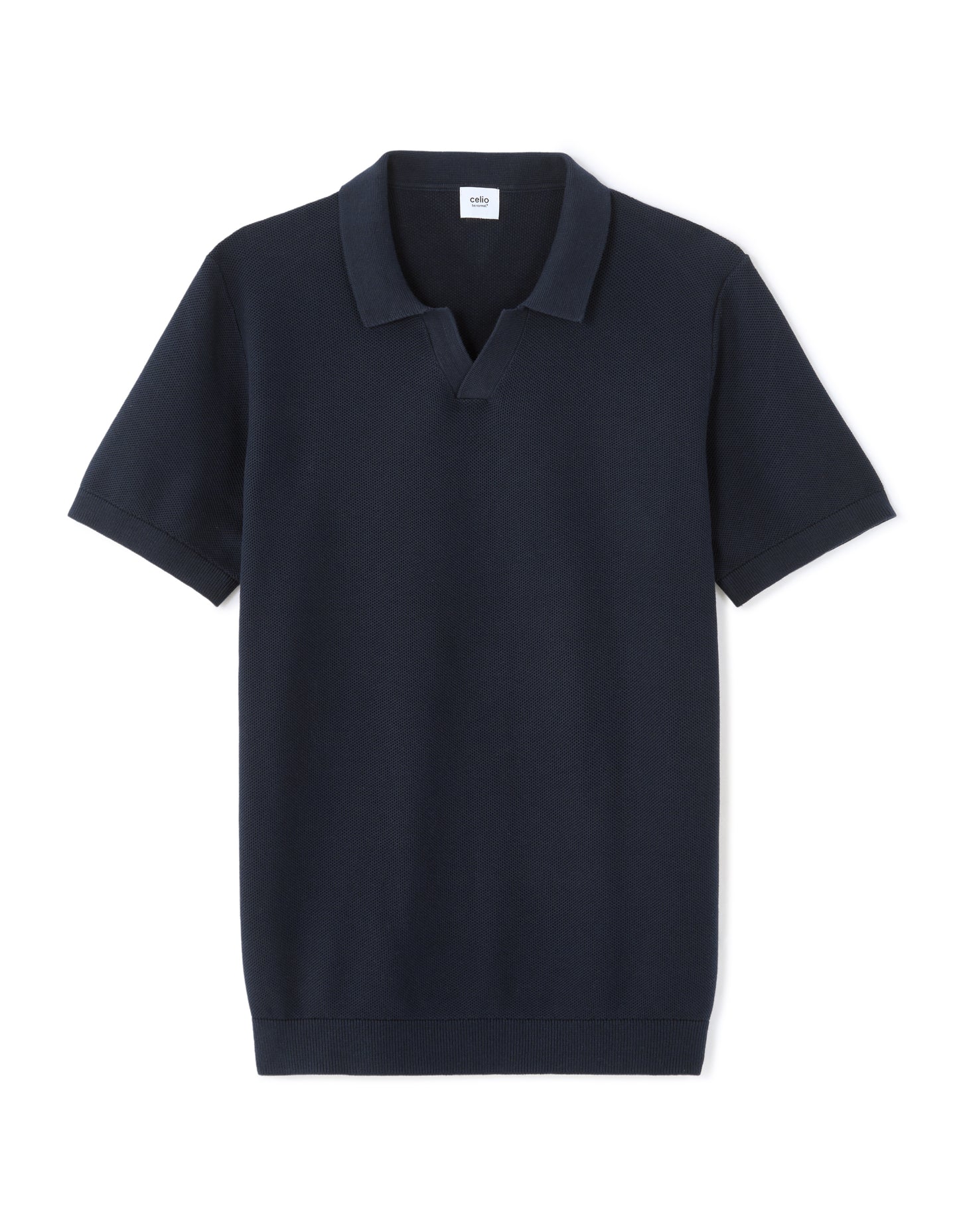 Celio Solid Cotton Navy T-Shirt