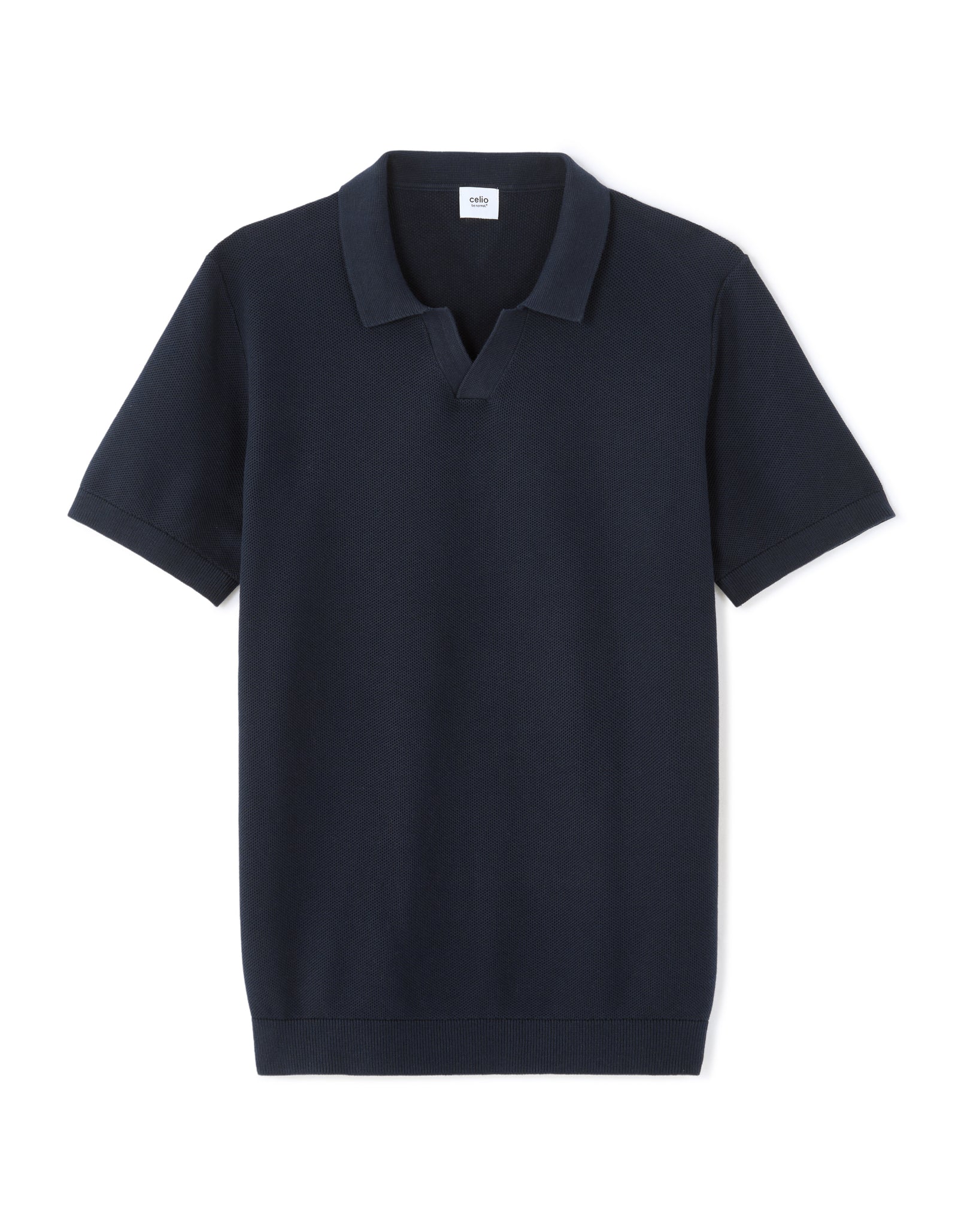 Celio Solid Cotton Navy T-Shirt