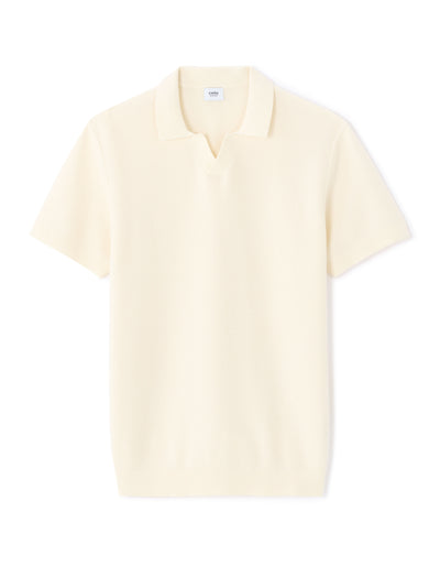 Celio* Men Solid Regular Fit-100% Cotton Polo T-Shirt-Cream